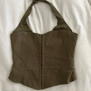 I.Am.Gia green corset top